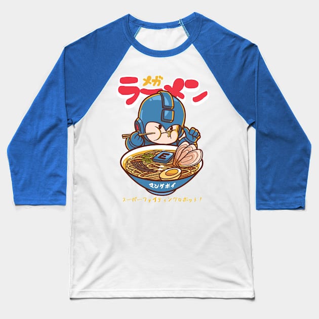 Mega Ramen Baseball T-Shirt by mankeeboi